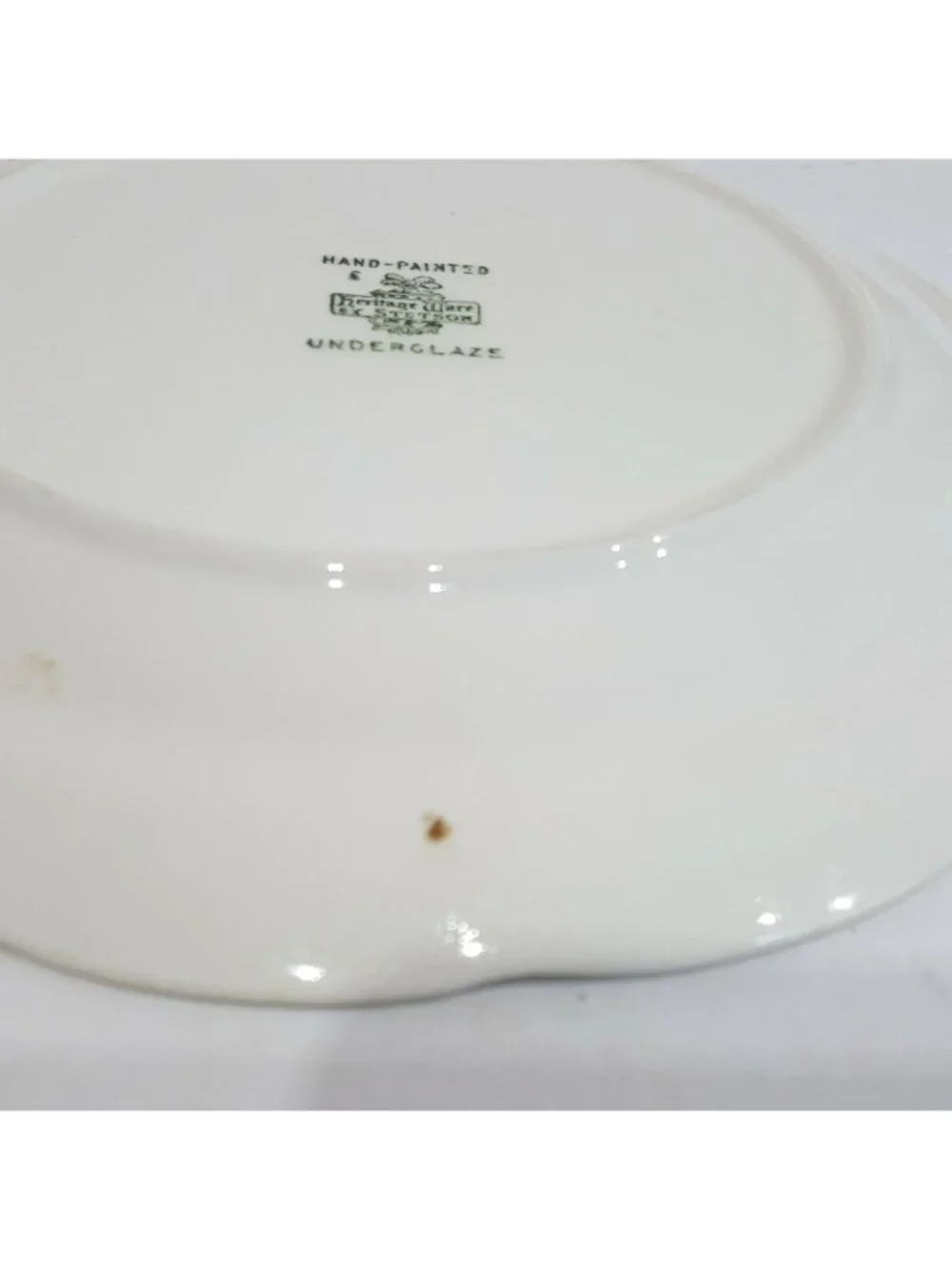 4 Vintage Heritage Ware Stetson Hand Painted Floral Dinner Plate 9.50 Inch White